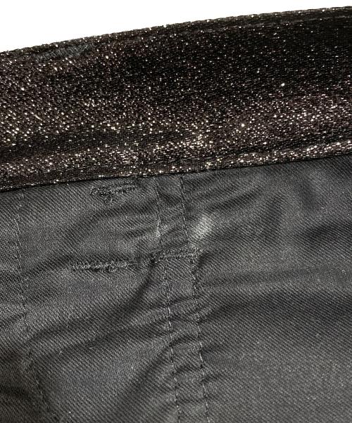 JUNYA WATANABE COMME des GARCONS（(ジュンヤワタナベ コムデギャルソン）JUNYA WATANABE COMME des GARCONS ((ジュンヤワタナベ コムデギャルソン) ラメクロップドパンツ ブラック サイズ:XSの古着・服飾アイテム