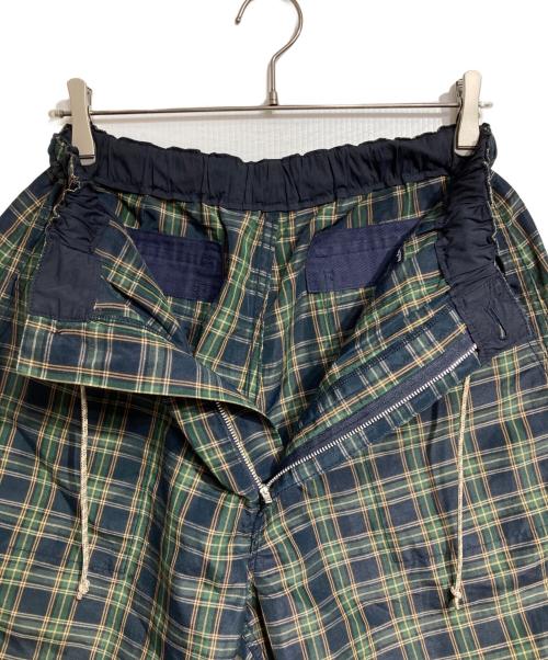 COMME des GARCONS HOMME（コムデギャルソン オム）COMME des GARCONS HOMME (コムデギャルソン オム) ラミーチェックハーフパンツ/Ramie Check Half Pants グリーン サイズ:XSの古着・服飾アイテム