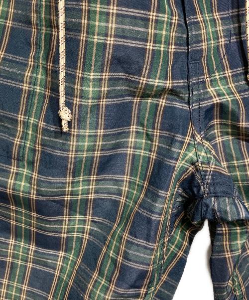 COMME des GARCONS HOMME（コムデギャルソン オム）COMME des GARCONS HOMME (コムデギャルソン オム) ラミーチェックハーフパンツ/Ramie Check Half Pants グリーン サイズ:XSの古着・服飾アイテム