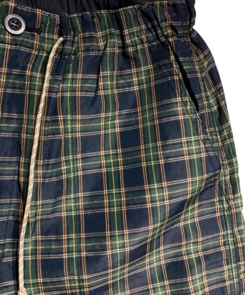 COMME des GARCONS HOMME（コムデギャルソン オム）COMME des GARCONS HOMME (コムデギャルソン オム) ラミーチェックハーフパンツ/Ramie Check Half Pants グリーン サイズ:XSの古着・服飾アイテム