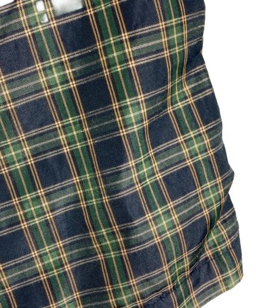 COMME des GARCONS HOMME（コムデギャルソン オム）COMME des GARCONS HOMME (コムデギャルソン オム) ラミーチェックハーフパンツ/Ramie Check Half Pants グリーン サイズ:XSの古着・服飾アイテム