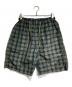 COMME des GARCONS HOMME（コムデギャルソン オム）の古着「ラミーチェックハーフパンツ/Ramie Check Half Pants」｜グリーン