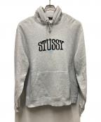 stussyステューシー）の古着「Circle C Pullover Hoodie」｜グレー