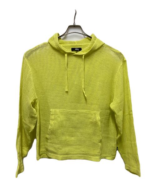 stussy（ステューシー）stussy (ステューシー) Cotton Mesh Hoodie イエロー サイズ:Sの古着・服飾アイテム