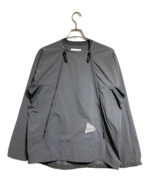 and wander（アンドワンダー）and wander (アンドワンダー) trek pullover グレー サイズ:4の古着・服飾アイテム
