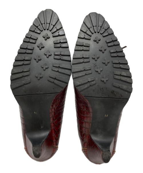 JUNYA WATANABE COMME des GARCONS（(ジュンヤワタナベ コムデギャルソン）JUNYA WATANABE COMME des GARCONS ((ジュンヤワタナベ コムデギャルソン) レースアップパンプス ブラウン サイズ:Mの古着・服飾アイテム