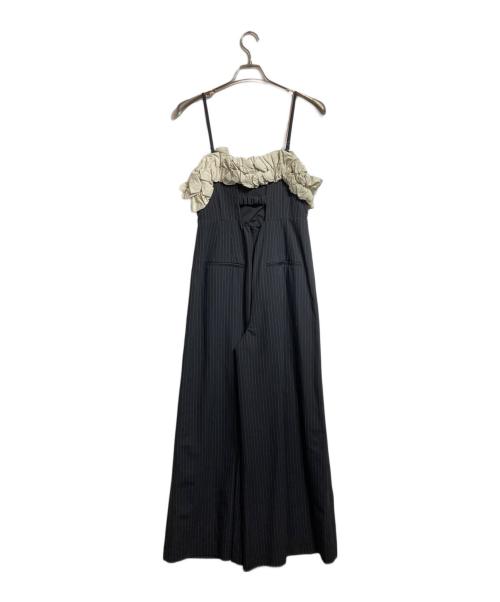MAISON SPECIAL（メゾンスペシャル）MAISON SPECIAL (メゾンスペシャル) フラワーモチーフオールインワン ブラック サイズ:38の古着・服飾アイテム