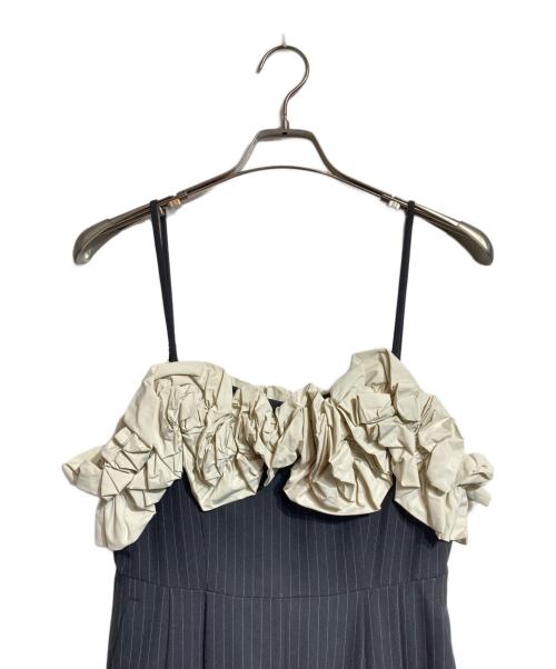 MAISON SPECIAL（メゾンスペシャル）MAISON SPECIAL (メゾンスペシャル) フラワーモチーフオールインワン ブラック サイズ:38の古着・服飾アイテム