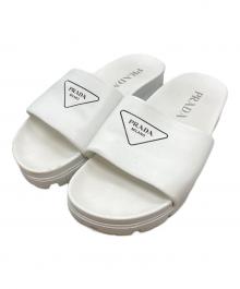 PRADA（プラダ）の古着「スライドサンダル/Slide sandals」｜ホワイト