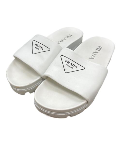 PRADA（プラダ）PRADA (プラダ) スライドサンダル/Slide sandals ホワイト サイズ:5の古着・服飾アイテム