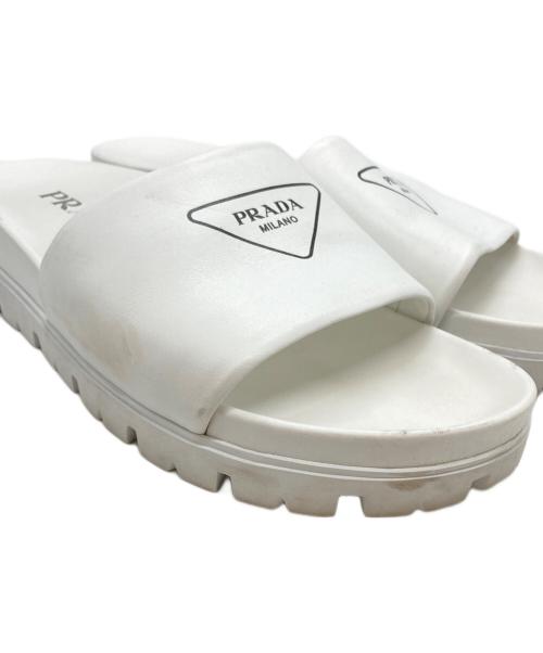 PRADA（プラダ）PRADA (プラダ) スライドサンダル/Slide sandals ホワイト サイズ:5の古着・服飾アイテム