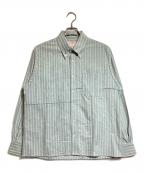 BROOKS BROTHERS×BRAIN DEADブルックスブラザーズ×ブレインデッド）の古着「クロシェ切替シャツ」｜ブルー