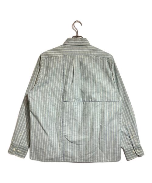 BROOKS BROTHERS（ブルックスブラザーズ）BROOKS BROTHERS (ブルックスブラザーズ) BRAIN DEAD (ブレインデッド) クロシェ切替シャツ ブルー サイズ:Mの古着・服飾アイテム