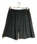 YOKE（ヨーク）の古着「WOOL TROPICAL WIDE-LEG EASY SHORTS/ウール製トロピカルワイドレッグイージーショーツ」｜ブラック