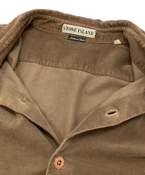 STONE ISLAND（ストーンアイランド）STONE ISLAND (ストーンアイランド) コーデュロイビッグシャツ ブラウン サイズ:XLの古着・服飾アイテム
