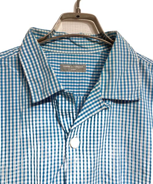 COMME des GARCONS HOMME（コムデギャルソン オム）COMME des GARCONS HOMME (コムデギャルソン オム) ギンガムチェックS/Sシャツ/Gingham Check Shirt ブルー サイズ:不明の古着・服飾アイテム