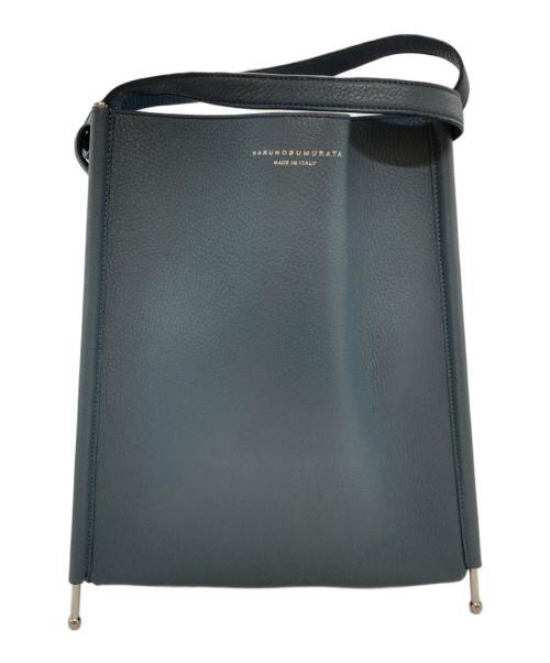 HARUNOBUMURATA（ハルノブ ムラタ）HARUNOBUMURATA (ハルノブ ムラタ) レザートートバッグ ブルーの古着・服飾アイテム