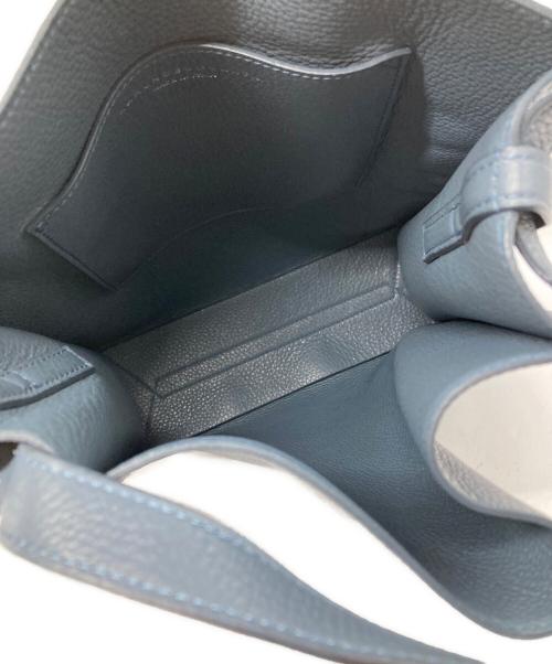 HARUNOBUMURATA（ハルノブ ムラタ）HARUNOBUMURATA (ハルノブ ムラタ) レザートートバッグ ブルーの古着・服飾アイテム