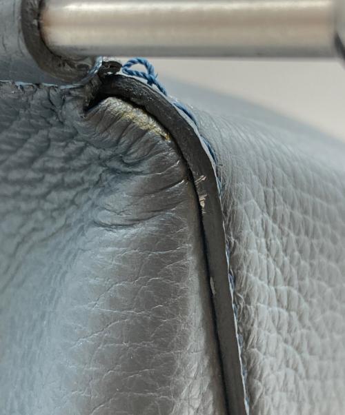 HARUNOBUMURATA（ハルノブ ムラタ）HARUNOBUMURATA (ハルノブ ムラタ) レザートートバッグ ブルーの古着・服飾アイテム