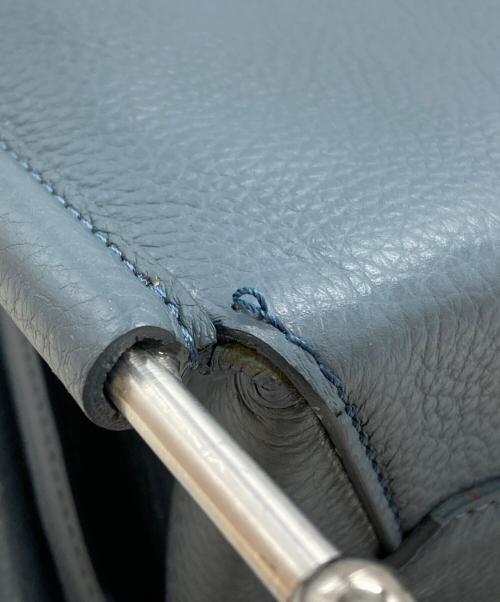 HARUNOBUMURATA（ハルノブ ムラタ）HARUNOBUMURATA (ハルノブ ムラタ) レザートートバッグ ブルーの古着・服飾アイテム