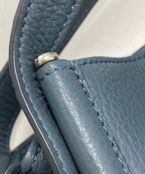 HARUNOBUMURATA（ハルノブ ムラタ）HARUNOBUMURATA (ハルノブ ムラタ) レザートートバッグ ブルーの古着・服飾アイテム