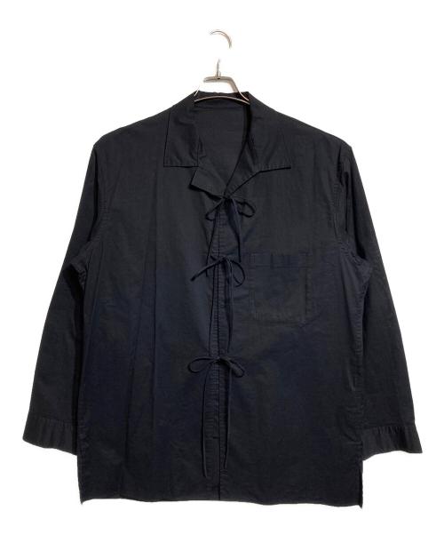 Yohji Yamamoto pour homme（ヨウジヤマモト プールオム）Yohji Yamamoto pour homme (ヨウジヤマモト プールオム) ローンリボンシャツ ブラック サイズ:3の古着・服飾アイテム