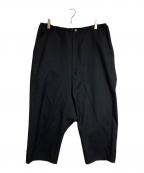 GROUND Yグラウンドワイ）の古着「Gaberdine Sarouel Straight Pants」｜ブラック