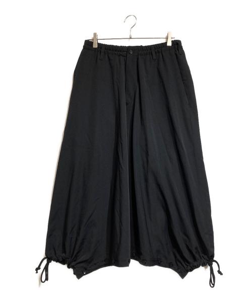 GROUND Y（グラウンドワイ）GROUND Y (グラウンドワイ) WOOL GABARDINE INSEAM BUTTON SAROUEL PANTS ブラック サイズ:3の古着・服飾アイテム