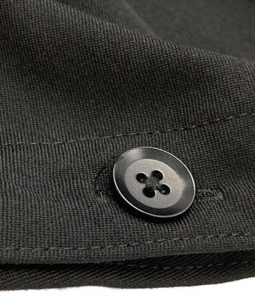 GROUND Y（グラウンドワイ）GROUND Y (グラウンドワイ) WOOL GABARDINE INSEAM BUTTON SAROUEL PANTS ブラック サイズ:3の古着・服飾アイテム