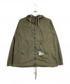 and wanderアンドワンダー）の古着「NYLON TAFFETA HOODED JACKET」｜カーキ