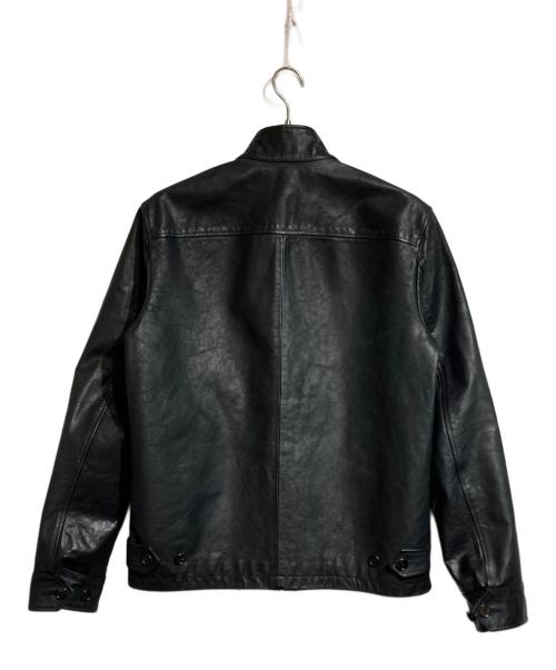 POLO RALPH LAUREN（ポロ・ラルフローレン）POLO RALPH LAUREN (ポロ・ラルフローレン) カーフレザーシングルライダースジャケット ブラック サイズ:Sの古着・服飾アイテム