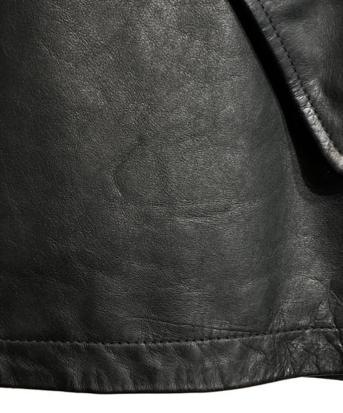 POLO RALPH LAUREN（ポロ・ラルフローレン）POLO RALPH LAUREN (ポロ・ラルフローレン) カーフレザーシングルライダースジャケット ブラック サイズ:Sの古着・服飾アイテム
