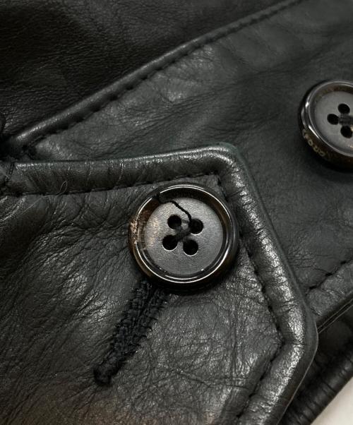 POLO RALPH LAUREN（ポロ・ラルフローレン）POLO RALPH LAUREN (ポロ・ラルフローレン) カーフレザーシングルライダースジャケット ブラック サイズ:Sの古着・服飾アイテム