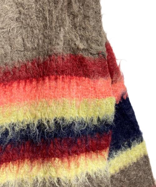 PERVERZE（パーバーズ）PERVERZE (パーバーズ) Double Stripe Knit Cardigan ブラウン サイズ:Fの古着・服飾アイテム