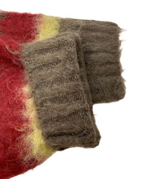 PERVERZE（パーバーズ）PERVERZE (パーバーズ) Double Stripe Knit Cardigan ブラウン サイズ:Fの古着・服飾アイテム