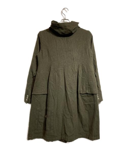 BLACK COMME des GARCONS（ブラックコムデギャルソン）BLACK COMME des GARCONS (ブラックコムデギャルソン) 縮絨ウールドッキングジャケット グリーン サイズ:XSの古着・服飾アイテム