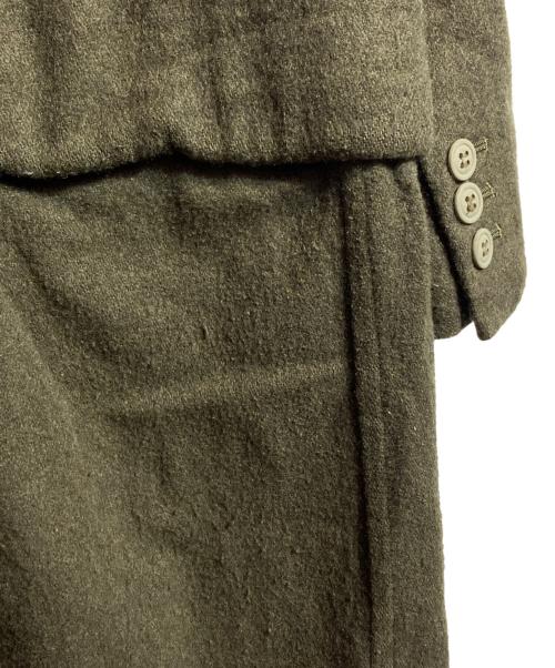 BLACK COMME des GARCONS（ブラックコムデギャルソン）BLACK COMME des GARCONS (ブラックコムデギャルソン) 縮絨ウールドッキングジャケット グリーン サイズ:XSの古着・服飾アイテム