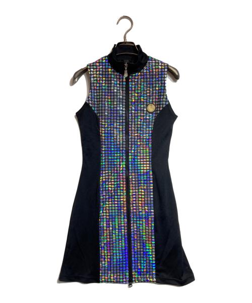 FOTUS（フェトウス）FOTUS (フェトウス) ホログラムジップワンピース ブラック サイズ:Sの古着・服飾アイテム