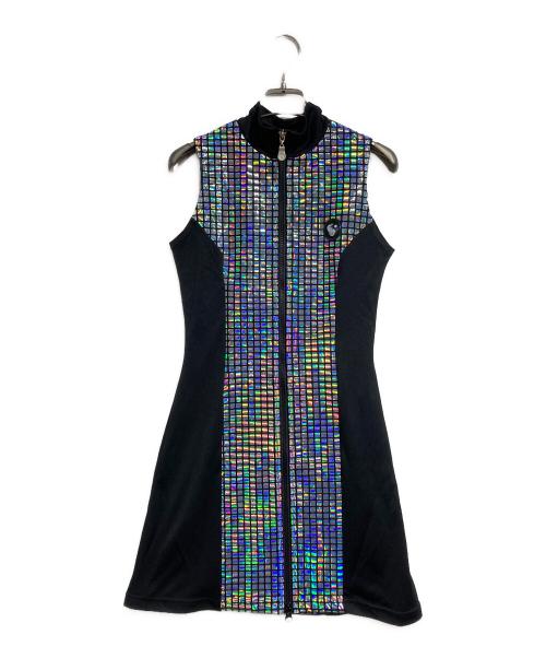 FOTUS（フェトウス）FOTUS (フェトウス) ホログラムジップワンピース ブラック サイズ:Sの古着・服飾アイテム