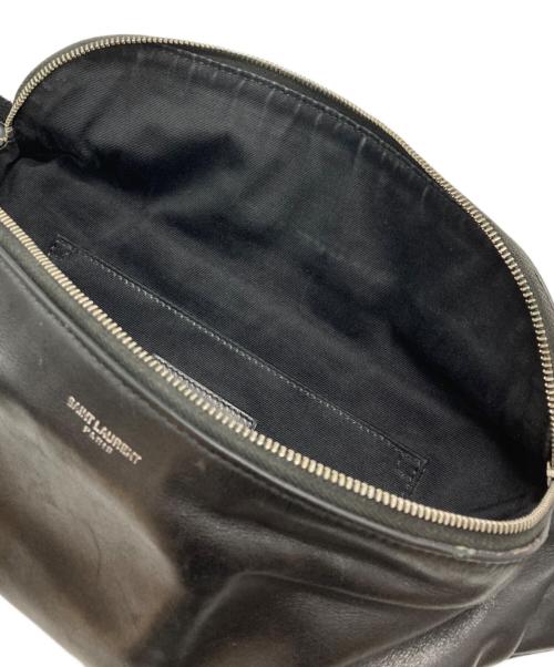 Saint Laurent Paris（サンローランパリ）Saint Laurent Paris (サンローランパリ) ウエストレザーバッグ ブラックの古着・服飾アイテム