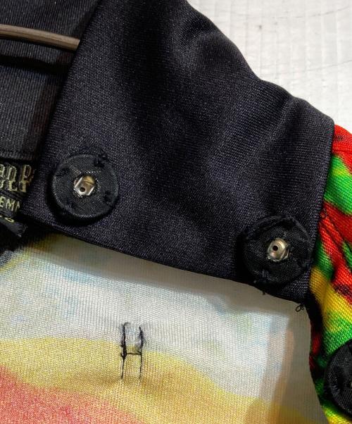 Jean Paul Gaultier FEMME（ジャンポールゴルチエ フェム）Jean Paul Gaultier FEMME (ジャンポールゴルチェフェム) 総柄ハイネックカットソー グリーン サイズ:40の古着・服飾アイテム