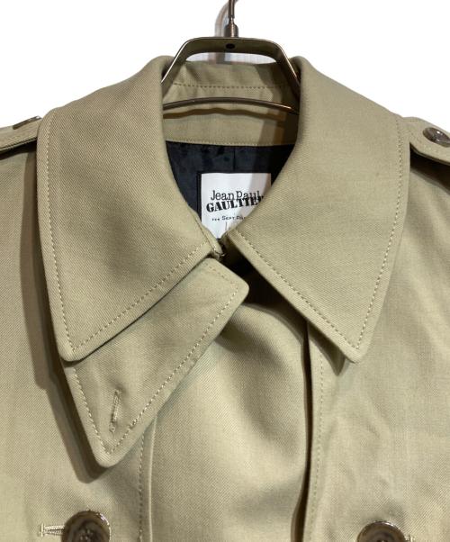 Jean Paul GAULTIER（ジャンポールゴルチェ）Jean Paul GAULTIER (ジャンポールゴルチェ) PVC切替トレンチコート ベージュ サイズ:38の古着・服飾アイテム