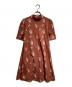 mame kurogouchi（マメクロゴウチ）の古着「FLOWER JACQUARD DRESS/フラワー・ジャカード・ドレス」｜ブラウン
