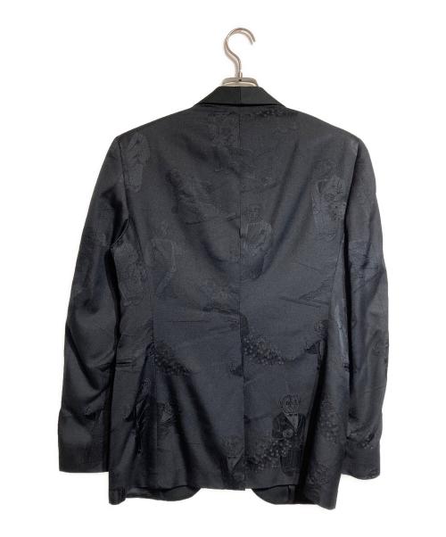 POLO RALPH LAUREN（ポロ・ラルフローレン）POLO RALPH LAUREN (ポロ・ラルフローレン) ポロベアジャガードスモーキングジャケット ブラック サイズ:36の古着・服飾アイテム