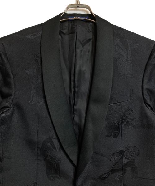 POLO RALPH LAUREN（ポロ・ラルフローレン）POLO RALPH LAUREN (ポロ・ラルフローレン) ポロベアジャガードスモーキングジャケット ブラック サイズ:36の古着・服飾アイテム