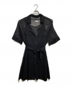 Ameriアメリ）の古着「2WAY KNIT ROMPERS SHIRT/2WAYニットロンパースシャツ」｜ブラック