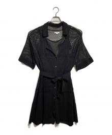 Ameri（アメリ）の古着「2WAY KNIT ROMPERS SHIRT/2WAYニットロンパースシャツ」｜ブラック
