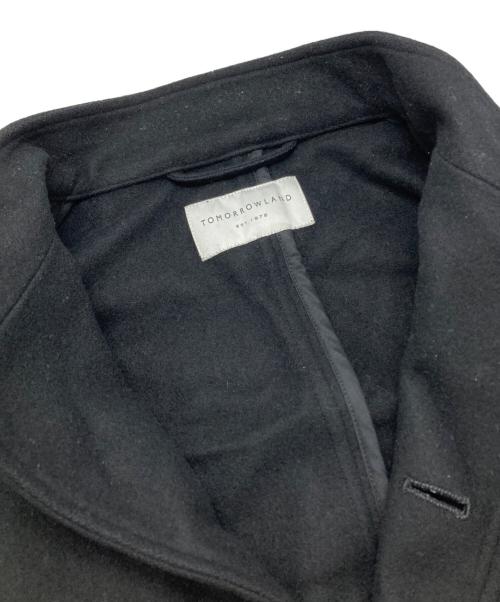 TOMORROW LAND（トゥモローランド）TOMORROW LAND (トゥモローランド) Super170’sウールフランネル スタンドカラーコート ブラック サイズ:Sの古着・服飾アイテム