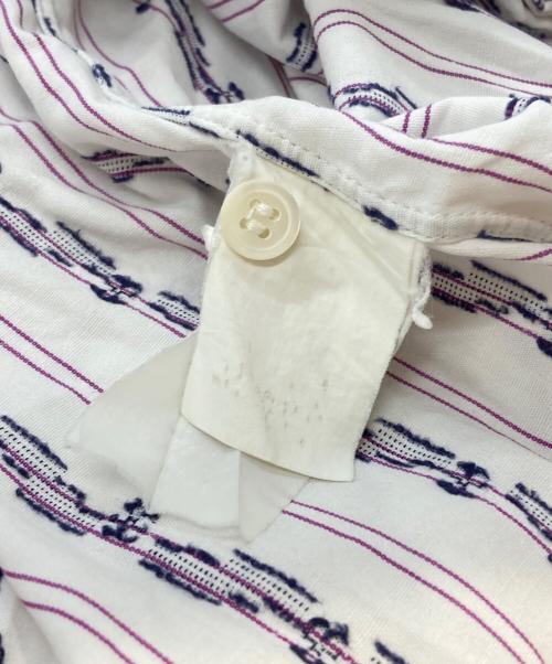 COMME des GARCONS HOMME（コムデギャルソン オム）COMME des GARCONS HOMME (コムデギャルソン オム) ジャガードストライプS/Sシャツ/Jacquard striped shirt ホワイト サイズ:不明の古着・服飾アイテム