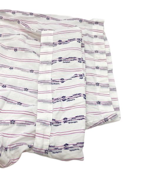 COMME des GARCONS HOMME（コムデギャルソン オム）COMME des GARCONS HOMME (コムデギャルソン オム) ジャガードストライプS/Sシャツ/Jacquard striped shirt ホワイト サイズ:不明の古着・服飾アイテム